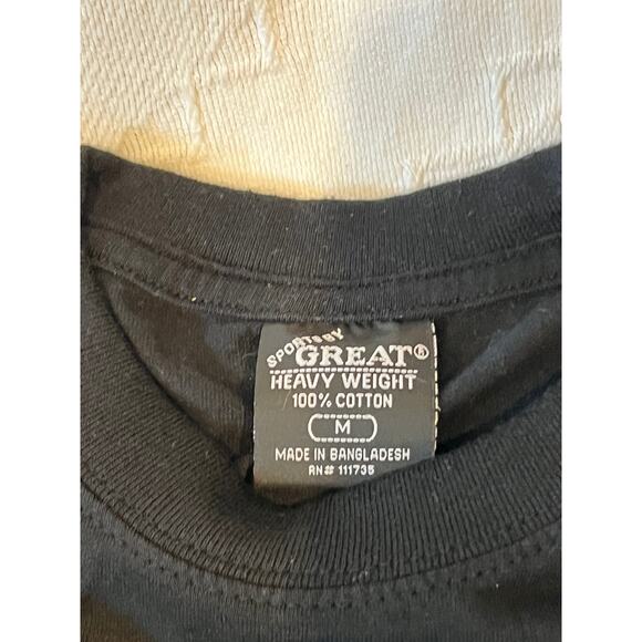 Sportsy Great HeavyWeight Black T-Shirt Mens M - Picture 3 of 3